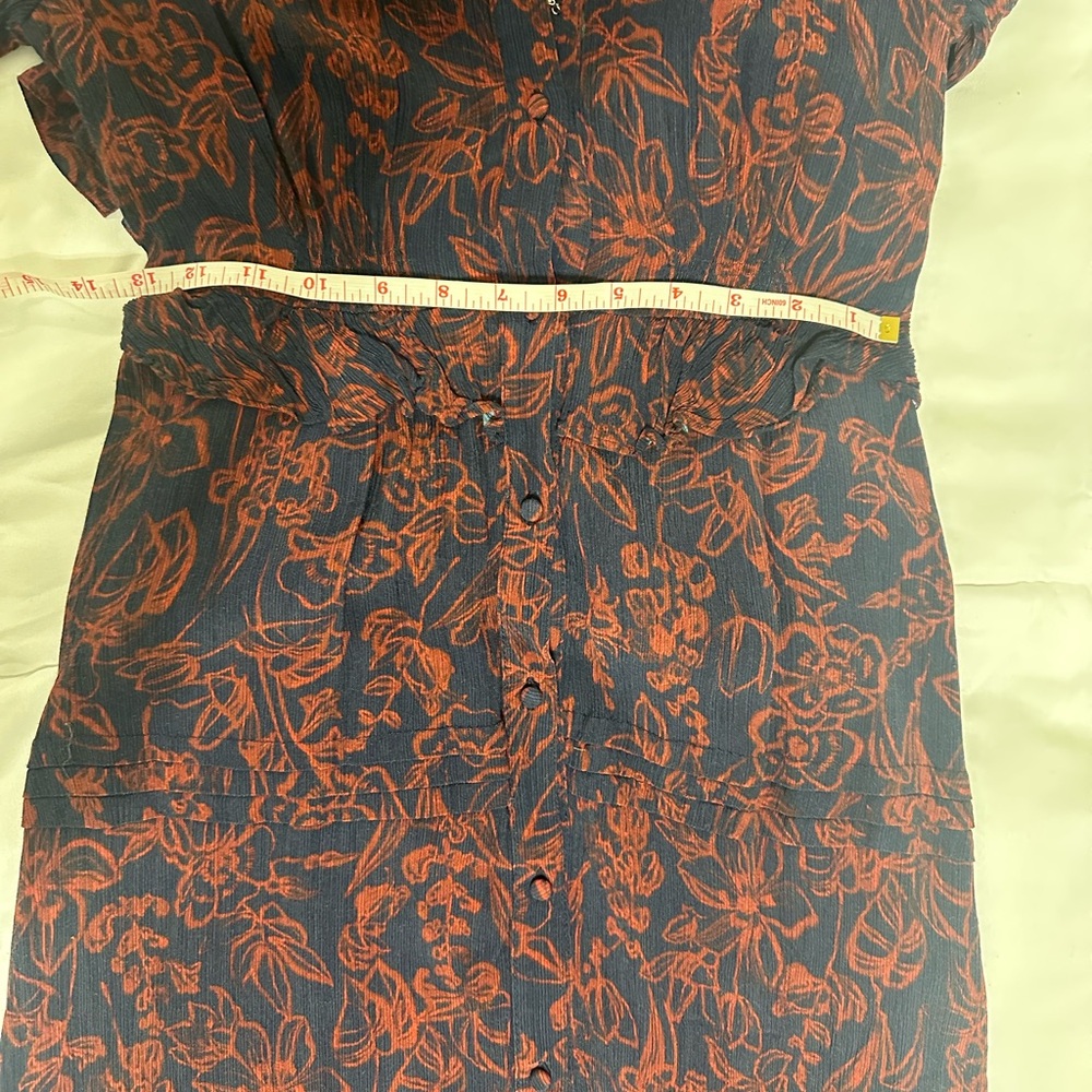 Jason Wu Navy and Red Floral Dress - Picture 9 of 10